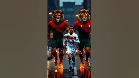 Messi, Neymar and Mbappe Lions vs Ronaldo Lion #football #viral #youtubeshorts #ronaldo #messi