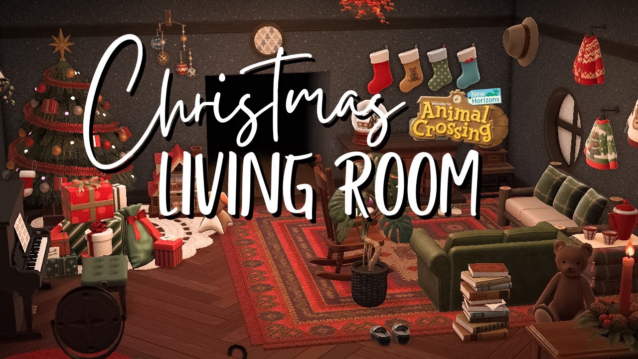 Decorating a FESTIVE LIVING ROOM for CHRISTMAS | speedbuild | Animal  Crossing: New Horizons - YouTube