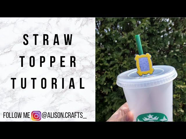 Cupcake Straw Topper Tutorial without Epoxy  Acrylic Blank Straw Charm  Step by Step with Crystalac 