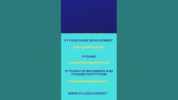 Want to become a game developer ( pythonista ). Check these resources. Join us for more content