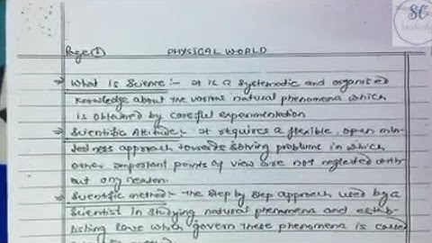Physical World Handwritten notes | Chapter 1 | Physics | Class 11