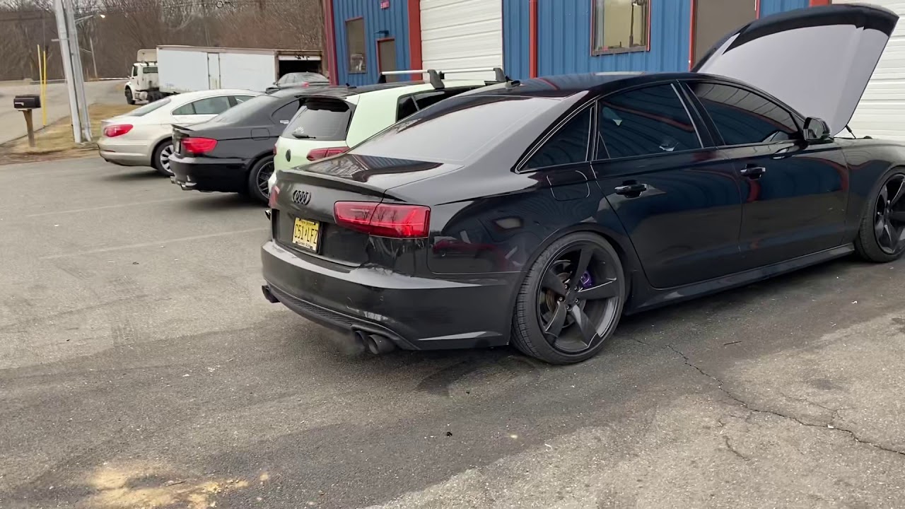 Audi A6 3.0 c7.5 pops and bangs tune - YouTube