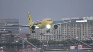 2019-07-04 Spirit Airlines NK785 (N912NK) MCI(Kansas City)-LAX Landing Rwy 24R (A20N) Fireworks