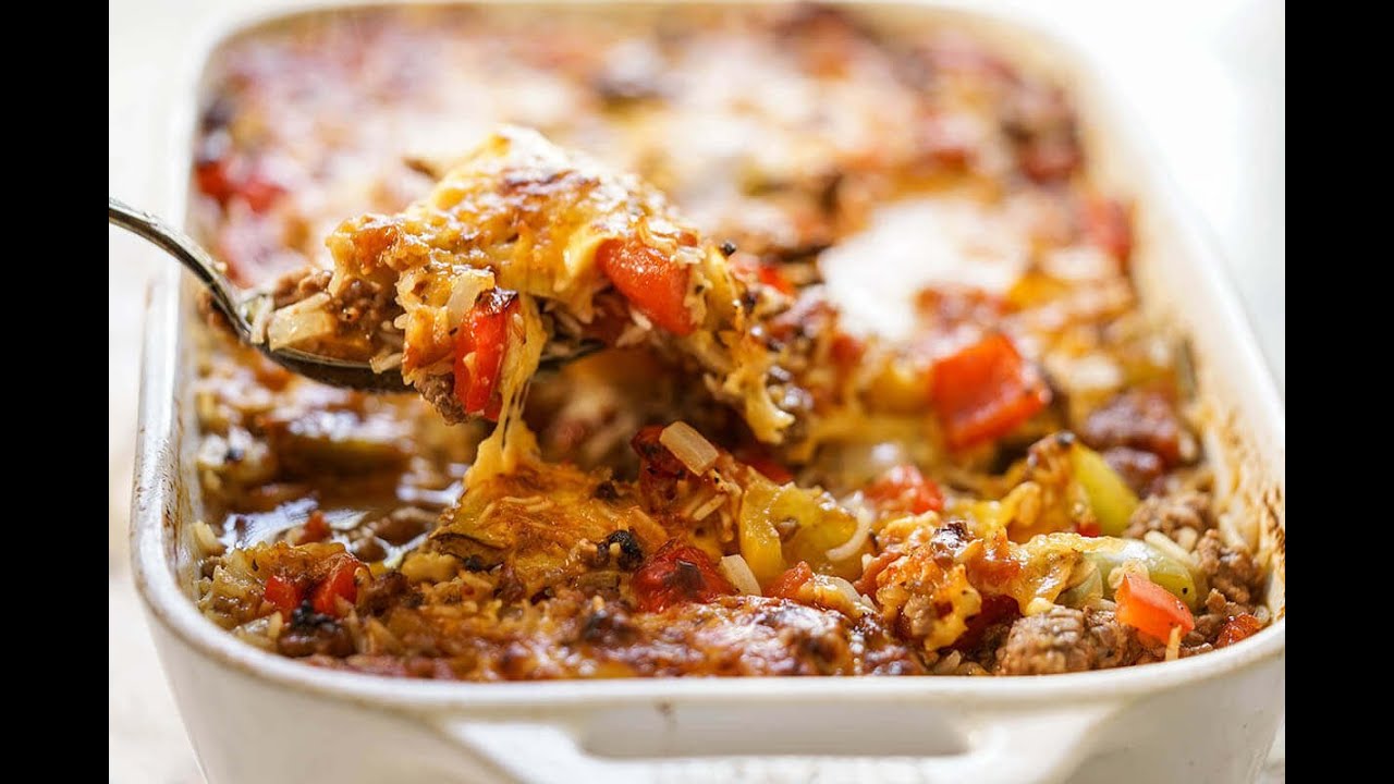 UnStuffed Bell Pepper Casserole YouTube