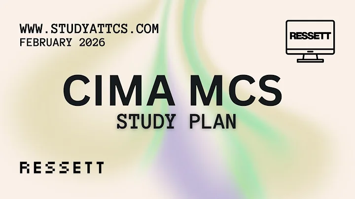 CIMA MCS Feb '26: Ressett - Study Plan