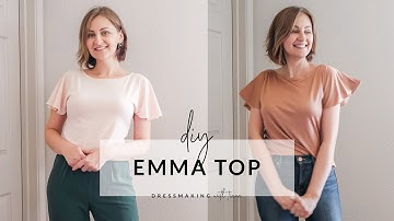 DIY Flutter Sleeve Top - FREE EMMA SEWING PATTERN | Dressmaking with Tiana