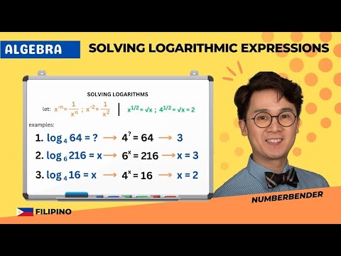 Video lesson: Solving Logarithmic Expressions Worksheet (Filipino lesson · Tagalog)