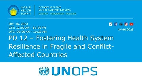 PD 12 – Fostering Health System Resilience in Fragile and Conflict-Affected Countries
