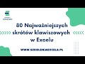 Skrty klawiszowe w excelu  80 najlepszych skrtw  prezent pdf