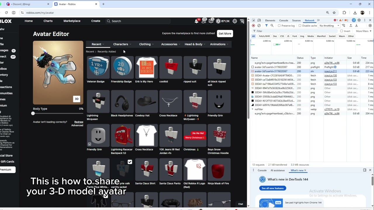 How to Upload & Share Your Full 3D Avatar in Roblox (360 Avatar Tutorial)