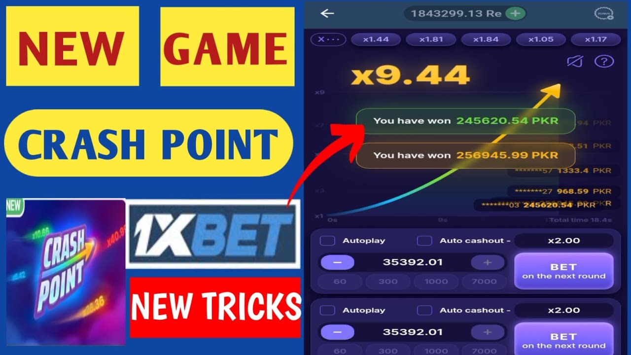 Crash Point... NEW GAME 1XBET 🚀 How To Play 💵4 Lakh Live Winning 🤑