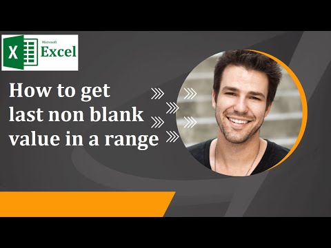 Excel - Get the last non blank value in a range