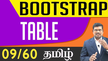 #9 Table Formatting || Bootstrap In Tamil
