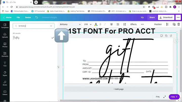 DIY Gift Certificate using Canva