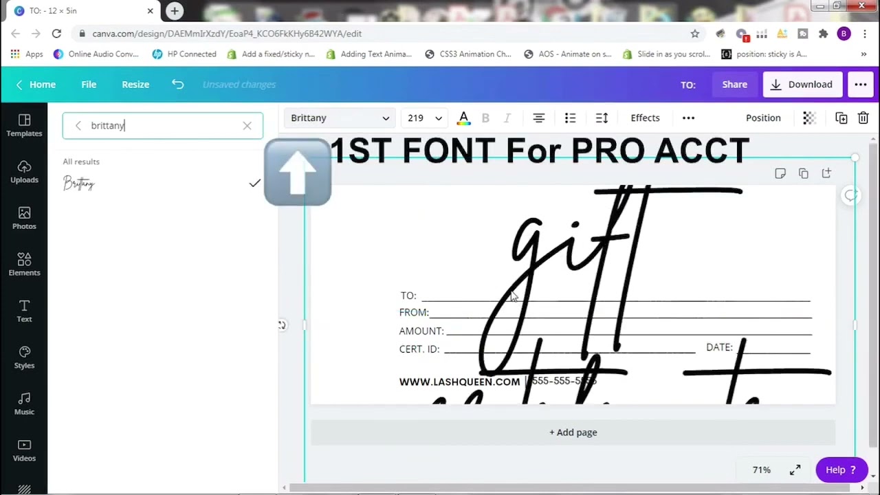 DIY Gift Certificate using Canva