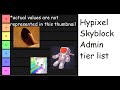 Hypixel Skyblock Admin Tier List