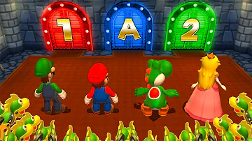 Mario Party 9 MiniGames - Mario Vs Luigi Vs Daisy Vs Peach (Master Difficulty)
