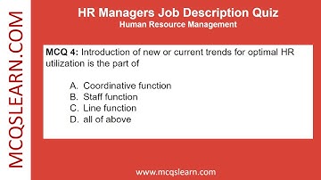 HR Managers Job Quiz Questions Answers PDF | HR Managers Job Notes Class 9-12 Ch 11 Quiz App e-Book