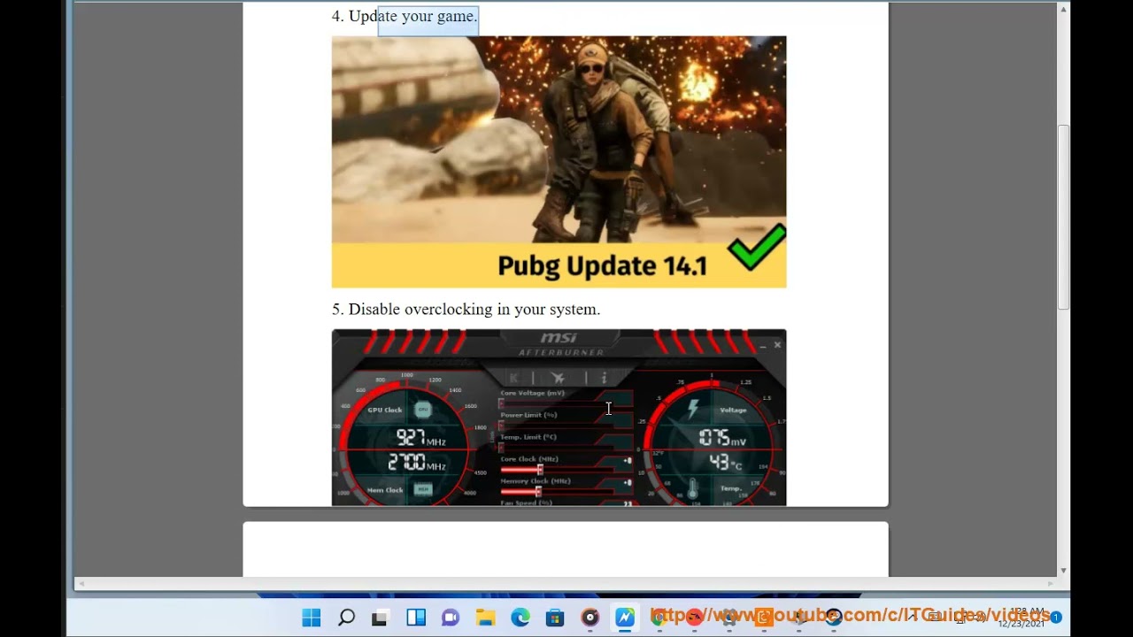 Fix PUBG Crashing/Freezing on Windows 11/10/8