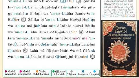 ختمة من مصحف التجويد باللغة الألمانية الصفحة رقم 339