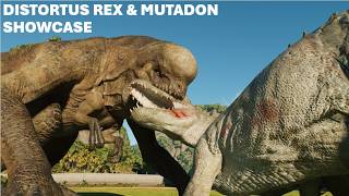 DISTORTUS REX & MUTADON SHOWCASE - Jurassic World Evolution 3 Rebirth Expansion