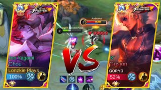 📌TOP 1 GLOBAL GUSION VS TOP 1 GLOBAL CHOU | TIKTOKER GUSION | INTENSE BATTLE BETWEEN TOP GLOBAL!!!