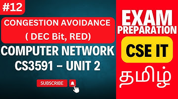 Congestion Avoidance in Networks: DECbit & RED Explained | CS3591 Unit 2 | Anna University