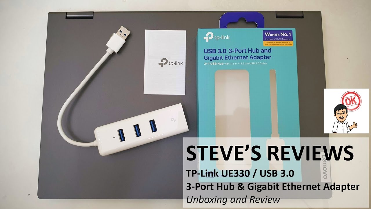 TP-Link UE330 Gigabit Ethernet & 3-Port Hub 2-in-1 USB3.0 Adapter Unboxing  and Speed Test - YouTube