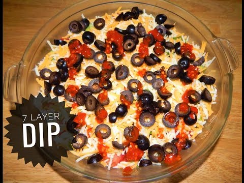 How To Make A 7 Layer Bean Dip - Appetizer Dip Recipe - Chips and Dip