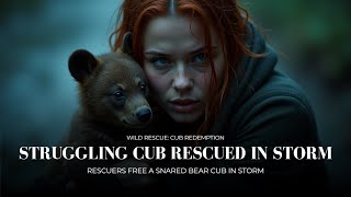 Struggling Cub Rescued in Storm | We Saved a Snared Bear Cub