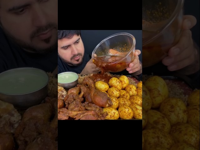 Egg Biryani Mukbang 🤤🔥 #shorts #mukbang