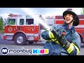 BLIPPI Visits a Firetruck Station! | Learn | ABC 123 Moonbug Kids | Educational Videos
