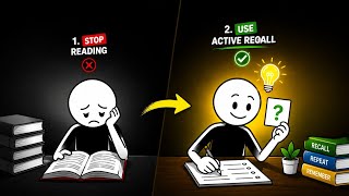 90% of Students Make This Study Mistake | Stop Rereading Use Active Recall & 1 minutes Study Smarter