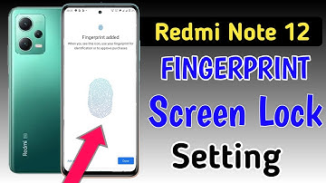 Redmi note 12 fingerprint screen lock | fingerprint lock setting in Redmi note 12,Redmi note 12 lock