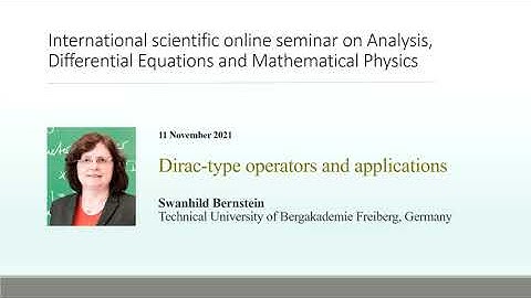 Seminar on Analysis, Differential Equations and Mathematical Physics - Swanhild Bernstein