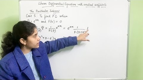 DIFFERENTIAL EQUATIONS | Lec-21 | Linear Differential Equations with constant coefficients (Part-6)