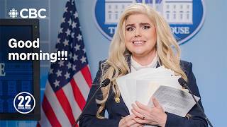 Katie Zacharia's first (and last) press briefing! | This Hour Has 22 Minutes