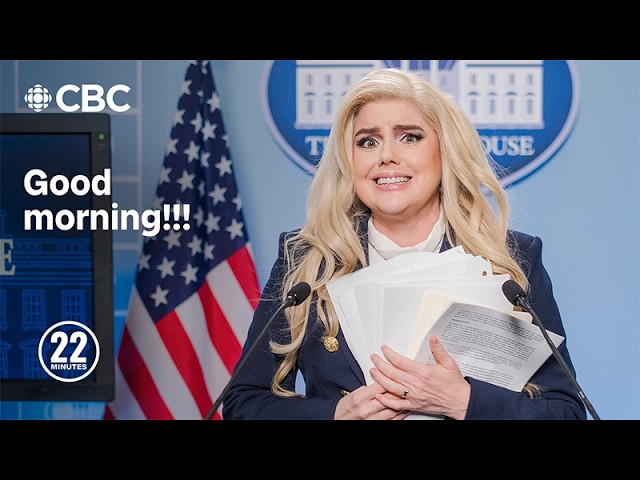 Katie Zacharia's first (and last) press briefing! | This Hour Has 22 Minutes