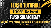 Flask - RuntimeError: working outside of application context #flask #python #flaskRunTimeError - YouTube Flask - Runtimeerror: Working Outside Of Application Context #Flask #Python #Flaskruntimeerror - Youtube