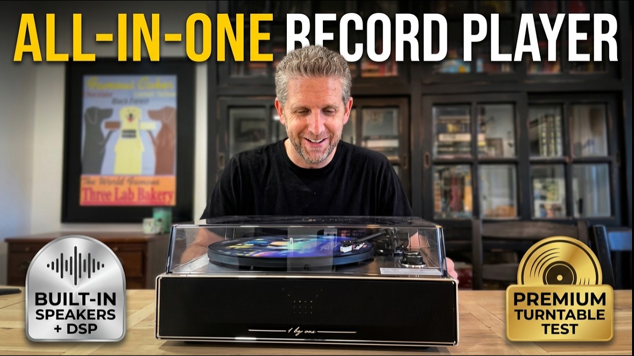 1 by ONE Record Player Review – Built-In Speakers Test - YouTube