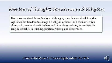 Freedom of Thought, Conscience and Religion (1948)