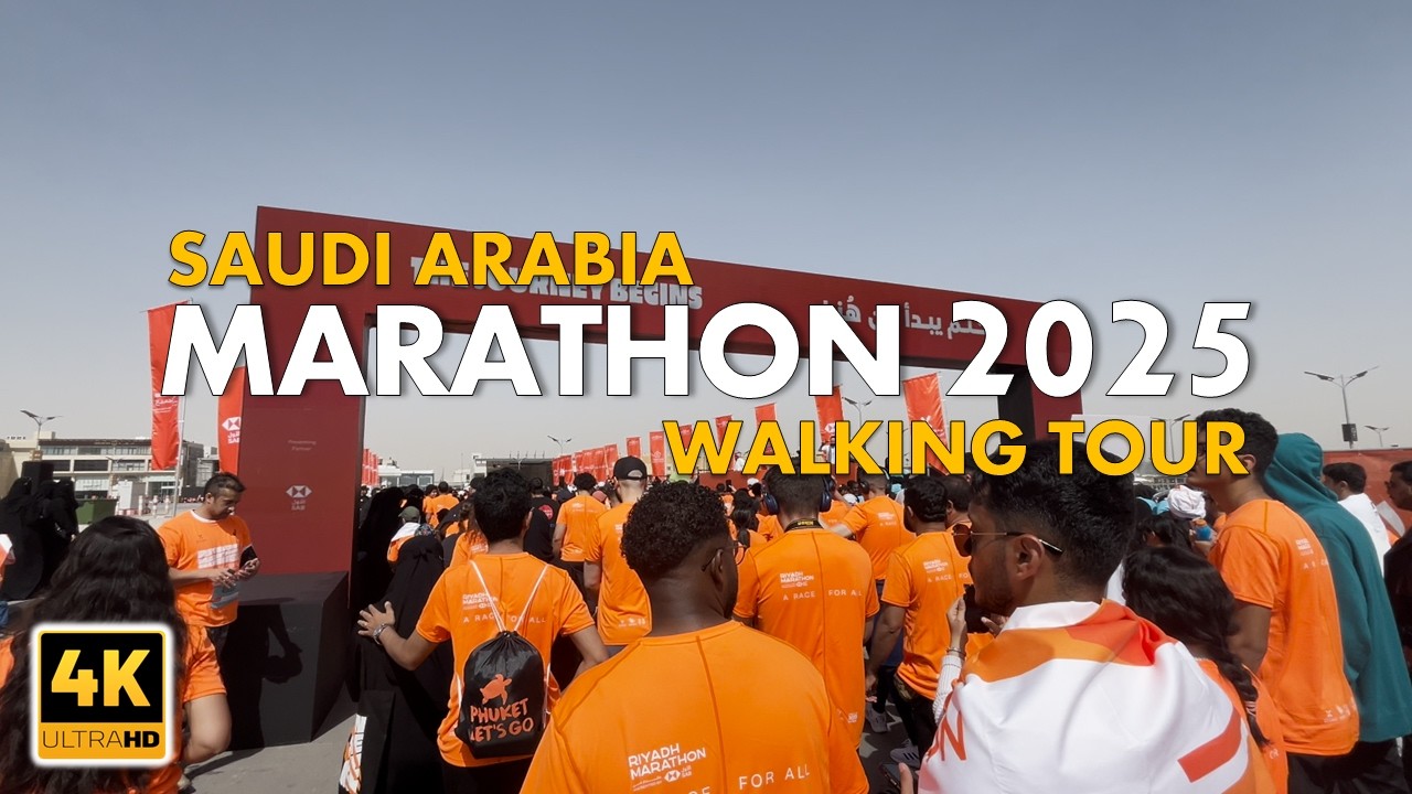 Riyadh Marathon 2025 | Walking Tour 4K | Saudi Arabia's Running ...