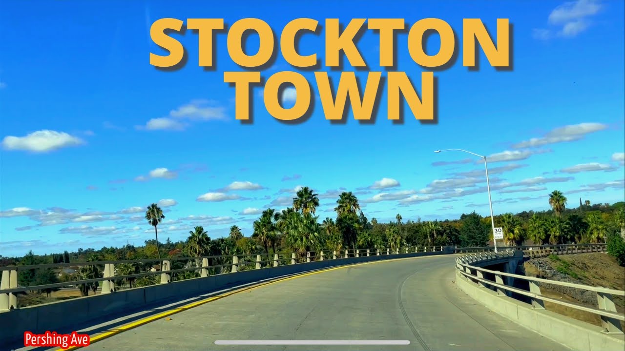 STOCKTON CALIFORNIA, ( Pershing Ave ) DRIVING TOUR, USA