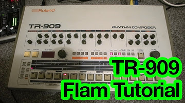 Roland TR-909 flam tutorial (also TR-09 boutique)