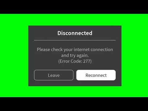 Roblox Disconnected Green Screen Free To Use Youtube - roblox screen