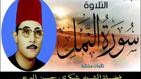 الجزء التاسع عشر، سورة النمل بصوت الشيخ شكري البرعي