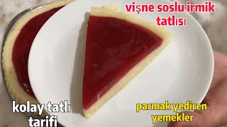 AŞIRI KOLAY VE LEZZETLİ ! VİŞNE SOSLU İRMİK TATLISI NASIL YAPILIR? SÜTLÜ İRMİK TATLISI TARİFİ