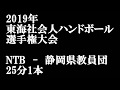 2019年東海社会人ハンドボール選手権大会　対　静岡県教員団