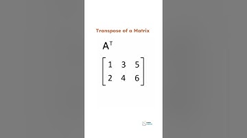 Transpose of a matrix #shorts #mathematics #math #matrices #matrix #satmath