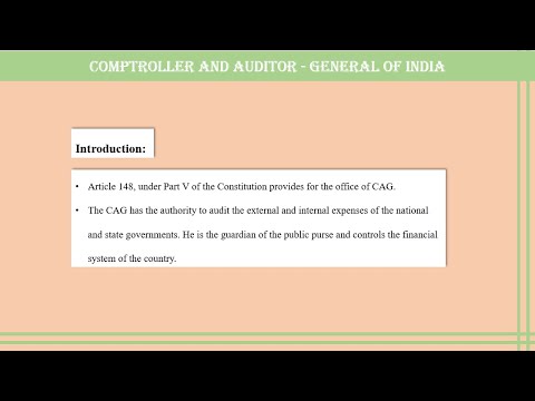 Comptroller and Auditor General(CAG)